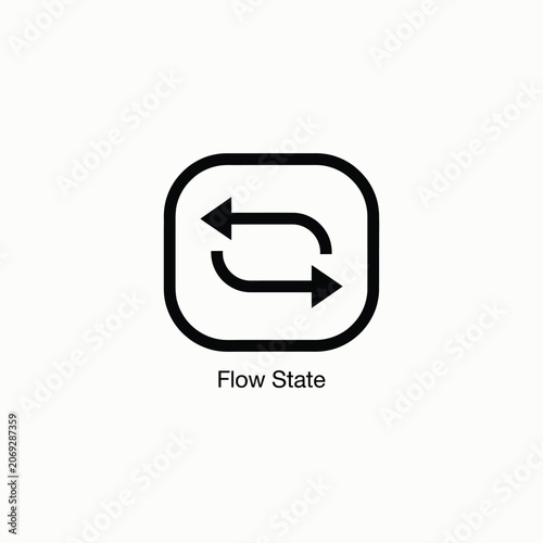 Photography Circular bidirectional arrow icon a black line drawing on a white background rep