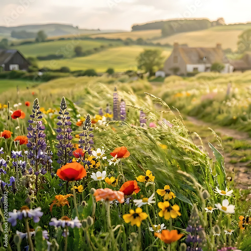 Blooming countryside