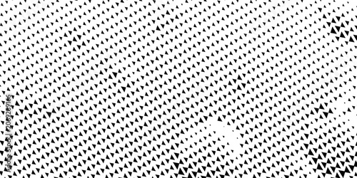 Obraz na plátne Abstract halftone background with wavy surface made of gray dots on white