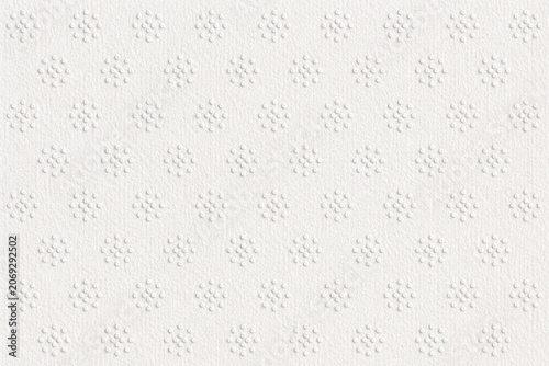 Tableau sur toile White Embossed Dot Pattern Paper Texture Background