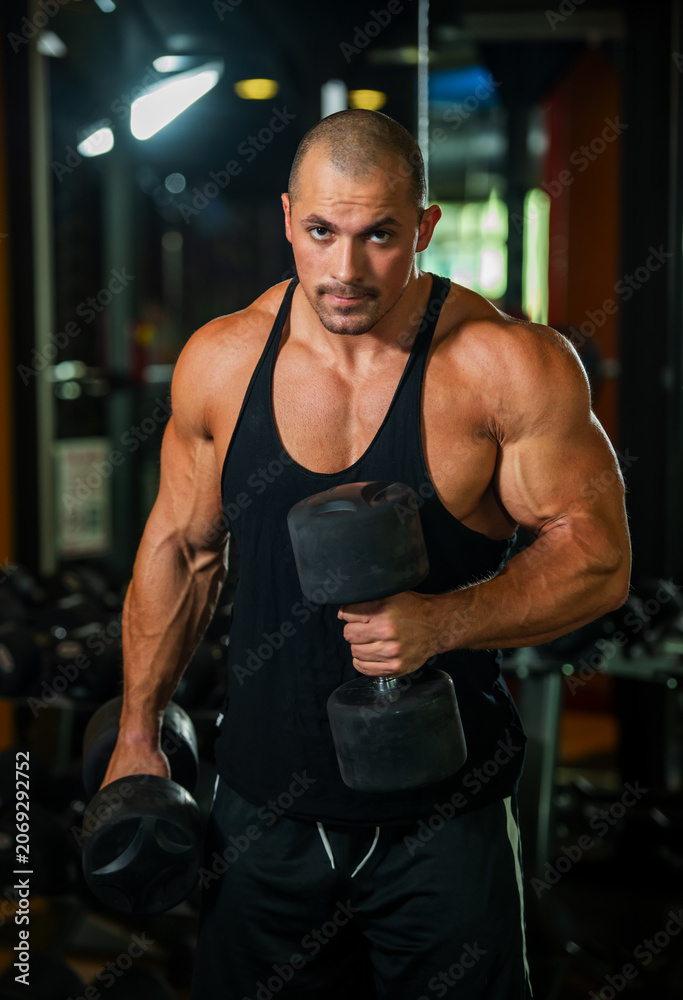 Fototapeta premium Intense Dumbbell Workout.