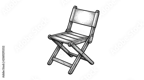 Foto The canvas folding chair is a portable