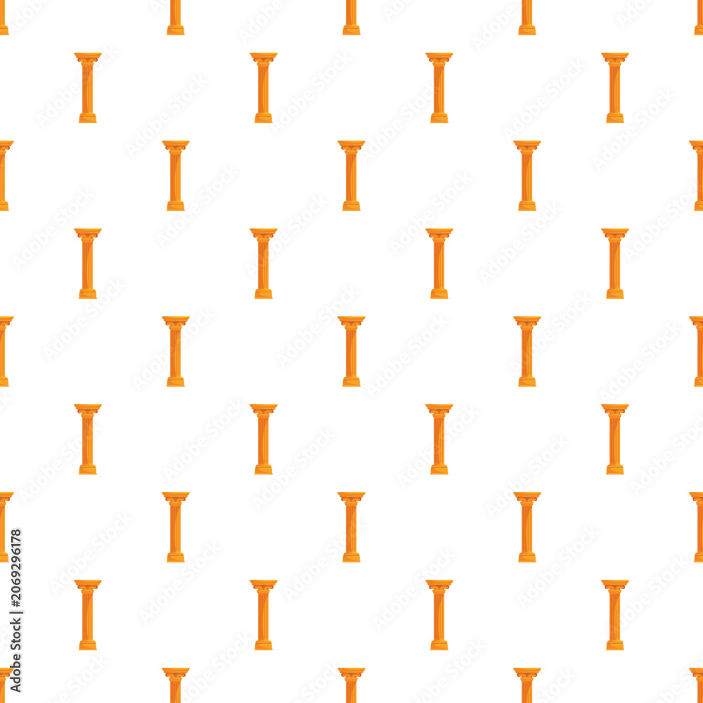 Naklejka premium Golden classical pillars forming a seamless pattern, representing ancient history and architecture