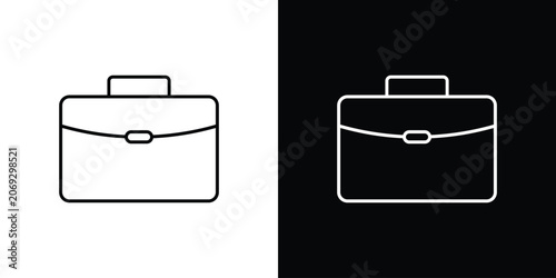 Tableau sur toile Briefcase icon graphics editable linear strokes