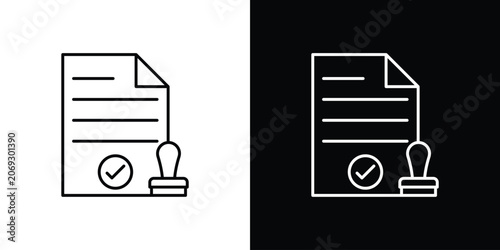 Photos Permit icon graphics editable linear strokes