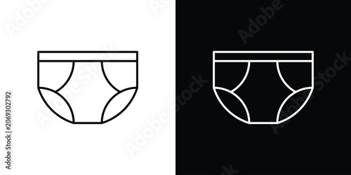 Schilderij op canvas Underpants icon graphics editable linear strokes