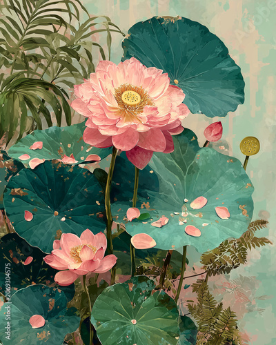 Botanical mindfulness artwork