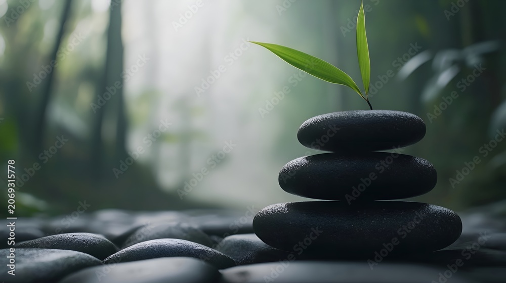 Obraz premium zen stones and bamboo