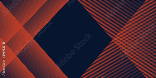 Abstract banner design. Red diagonal lines on dark blue background. Modern graphic. Futuristic technology concept. Suit for cover, header, business, presentation, website, flyer