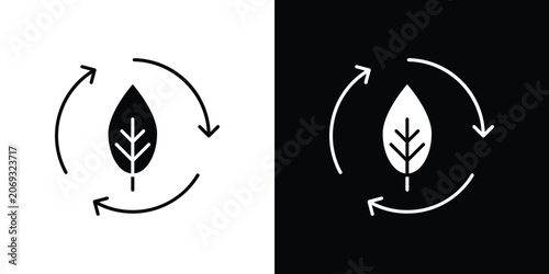 Tableau sur toile Alternative energy icon logo for designer or illustrator.