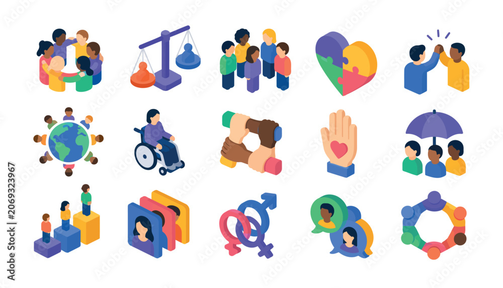 Fototapeta premium Diverse People Social Inclusion.
