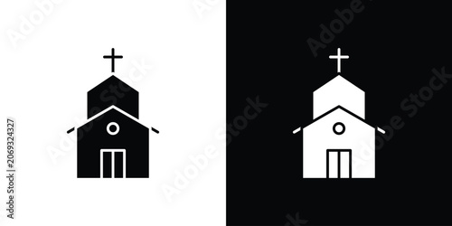 Photos Church icon logo for designer or illustrator.