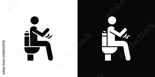 Obraz na plátně Diarrhea icon logo for designer or illustrator.