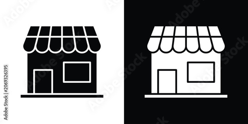 Photos Local store icon logo for designer or illustrator.