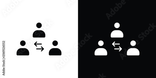 Billede på lærred Mediator icon logo for designer or illustrator.