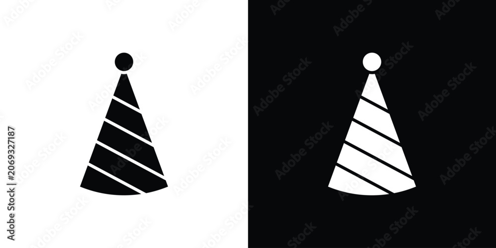 Fototapeta premium Party hat icon logo for designer or illustrator.