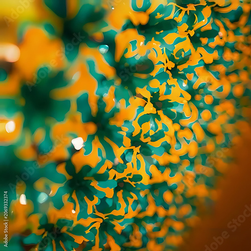Abstract Teal and yellow Background