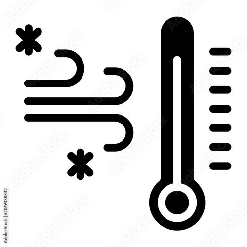 Obraz na płótnie Cold Wave Icon Style