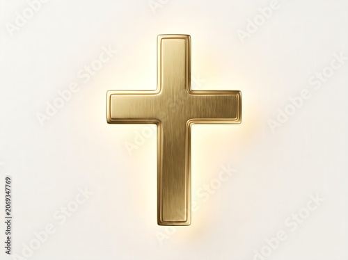 Elegant Golden Cross Easter Promotional Background