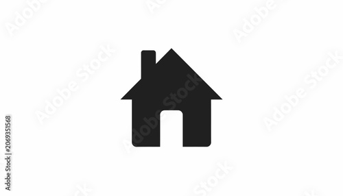 Modern House Silhouette Vector Icon
