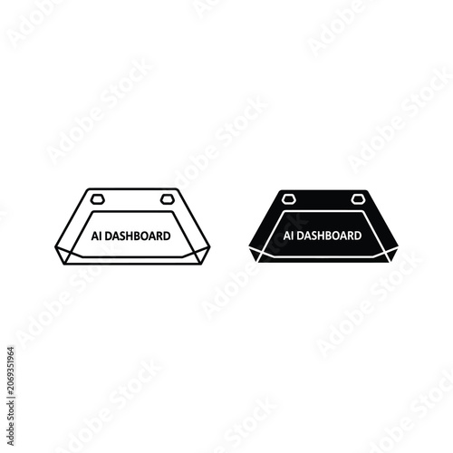 Ai dashboard icon set with modern minimalist design dashboard minimalist technology