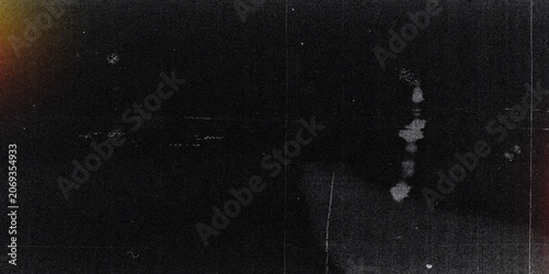 Schilderij op canvas Dark vintage film texture with dust scratches grain and retro light leak overlay background vector illustration