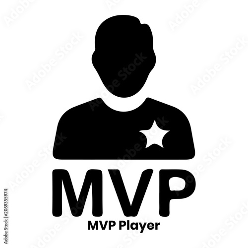Mvp player icon with star badge