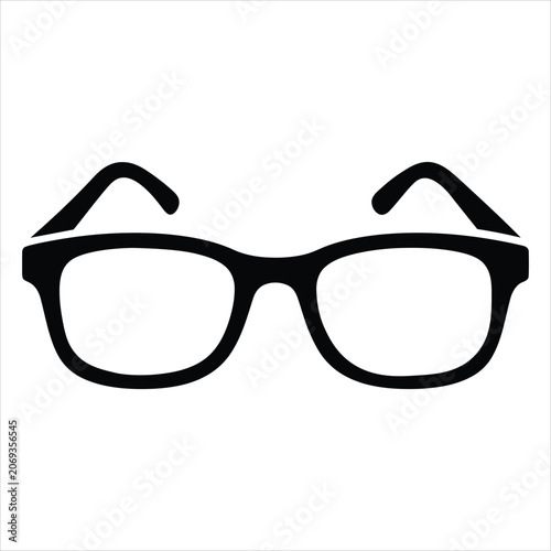Fotografie Black wayfarer style glasses vector illustration