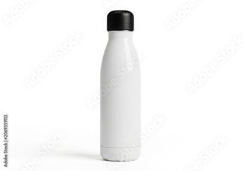 A White Reusable Stainless Steel Water Bottle
