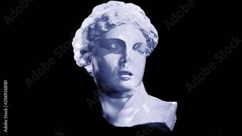 Sculpture of Head of a sleeping 3D Render
