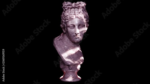 Marble Bust of Bust of a woman Museum Style Render
