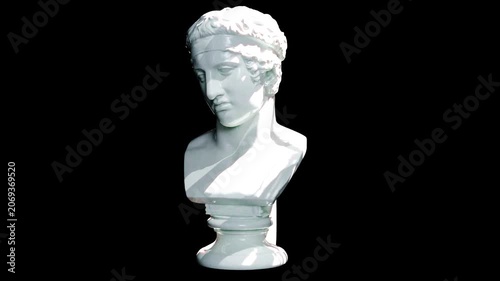 Renaissance Bust of Bust of The Diadumenos Dark Background
