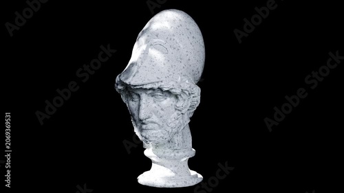 Religious Sculpture of Bust of the called Phocion Classical Art Render
