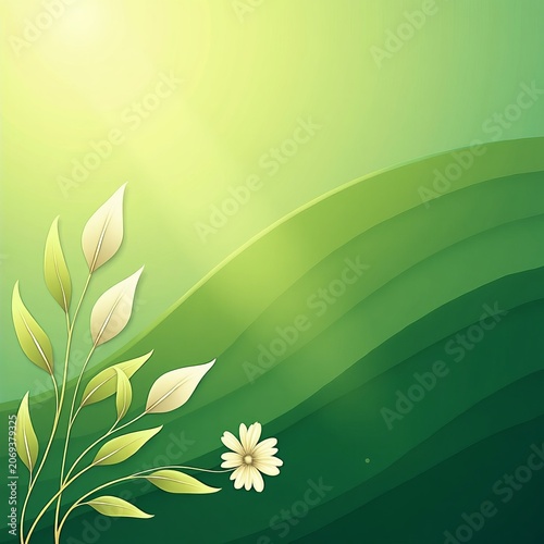 An abstract green vector background featuring a glowing light design and digital globe illustration for business technology banners or festive Christmas holiday cards with copy space