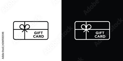 Fotografía Gift card icon line glyph pack