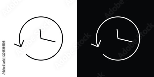 Photos History icon line glyph pack