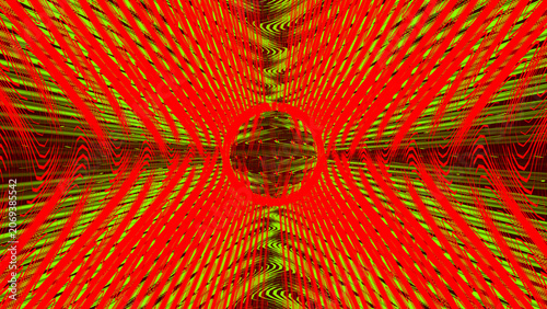 Vibrant abstract background, red and green gradient, symmetrical pattern, geometric design, modern texture