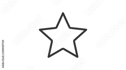 Hand Drawn Star Outline Icon on White Background