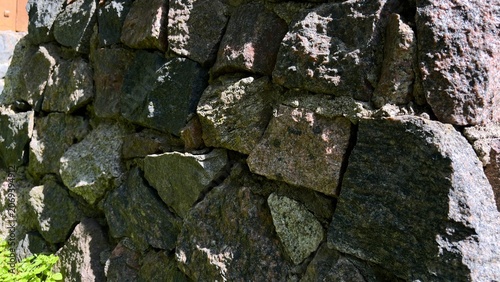 Natural Stone Wall Texture Background, Rough Rock Pattern and Masonry Surface