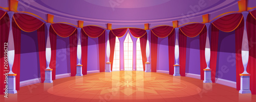 Schilderij op canvas Ballroom interior in medieval royal castle