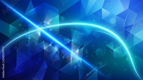 Gradient geometric background with blue violet corner convergence