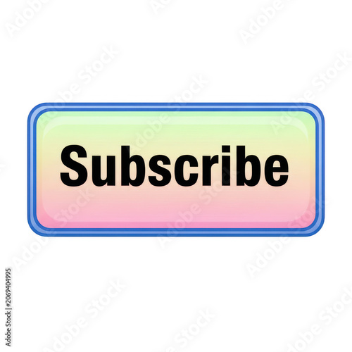 Pastel gradient subscribe button icon