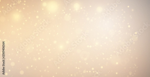 Quadro su tela Luxury golden glitter texture with magic dust, flickering sparkles and soft light particles