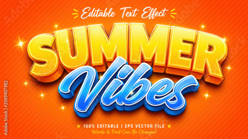 Summer text effect, hype text style effect, PNG
