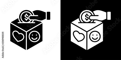 Fotografie Charity Icon Set Multiple Style Collection