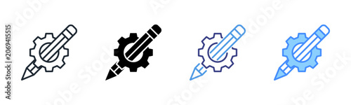 Foto Creativity Icon Set Multiple Style Collection