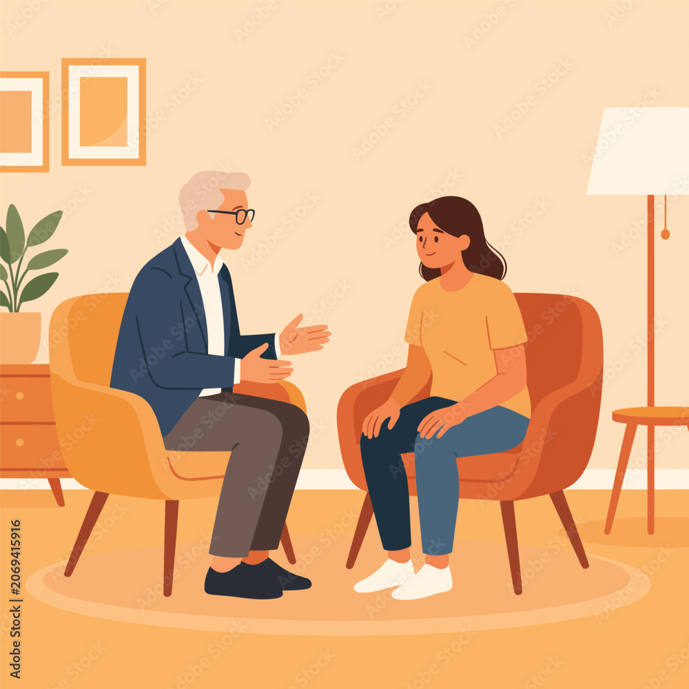 Obraz premium Anxiety Grounding Counseling Session Building Confidence Healing And Support