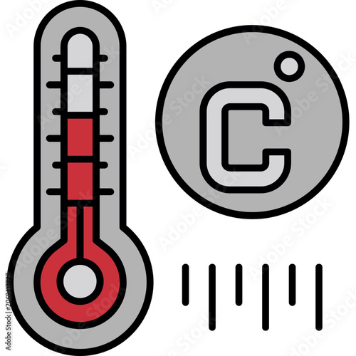 Bilde på lerret Celsius icon