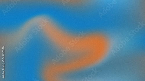 Abstract grainy gradient composition blending vivid blue tones with flowing orange accents and smooth transitions