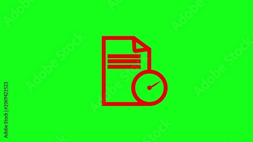 Note file with Clock icon animation. Time management, reminder, schedule, deadline tracker, Productivity Concept, 4K video